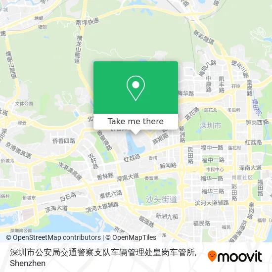 深圳市公安局交通警察支队车辆管理处皇岗车管所 map
