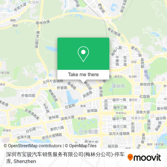 深圳市宝骏汽车销售服务有限公司(梅林分公司)-停车库 map