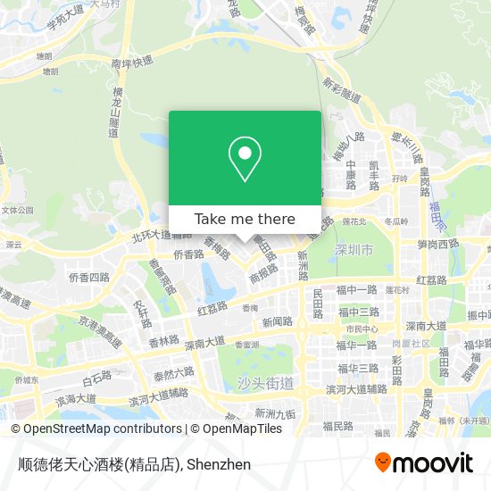 顺德佬天心酒楼(精品店) map
