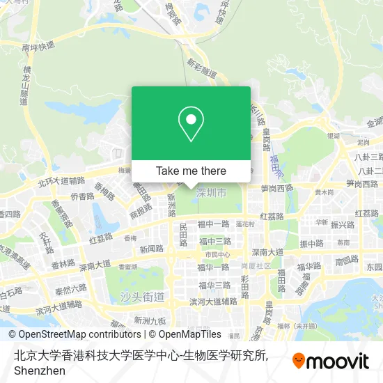 北京大学香港科技大学医学中心-生物医学研究所 map