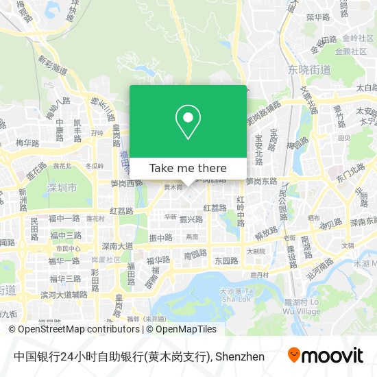 中国银行24小时自助银行(黄木岗支行) map