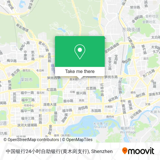 中国银行24小时自助银行(黄木岗支行) map