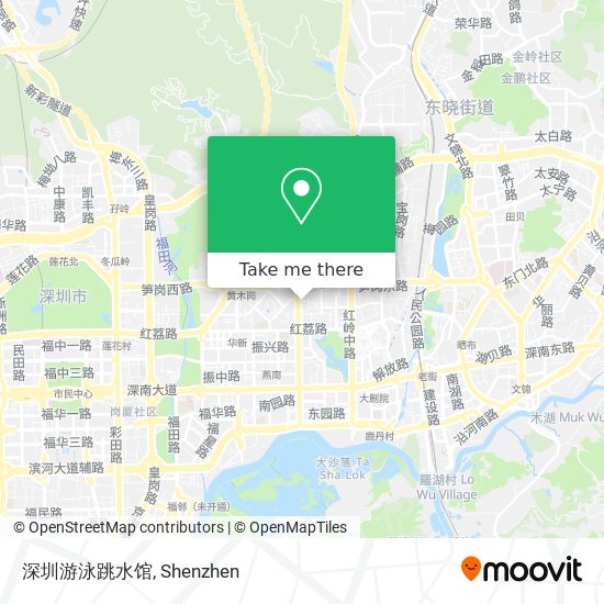 深圳游泳跳水馆 map