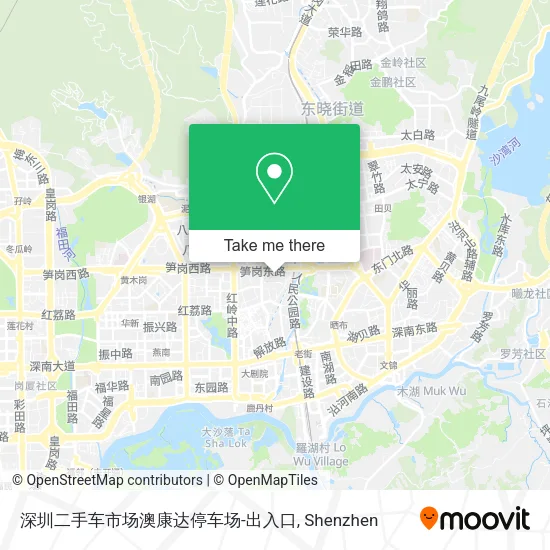 深圳二手车市场澳康达停车场-出入口 map