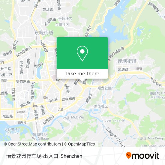 怡景花园停车场-出入口 map
