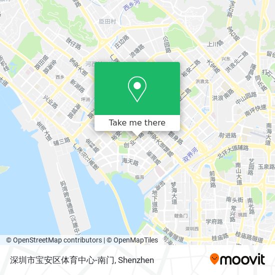 深圳市宝安区体育中心-南门 map