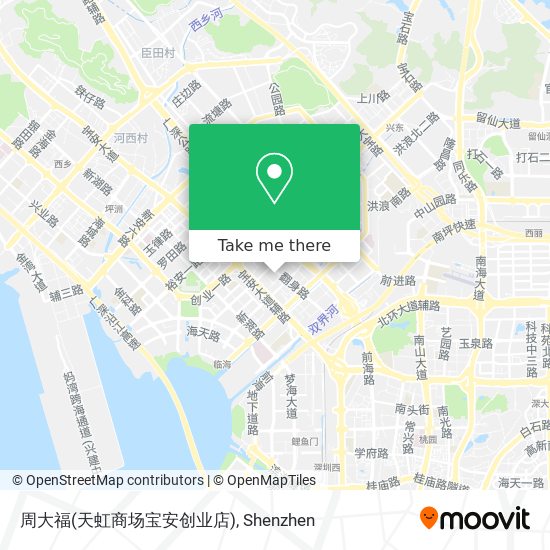 周大福(天虹商场宝安创业店) map