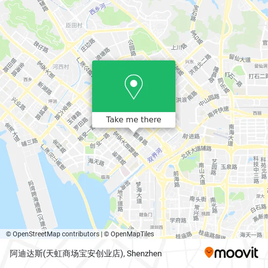 阿迪达斯(天虹商场宝安创业店) map