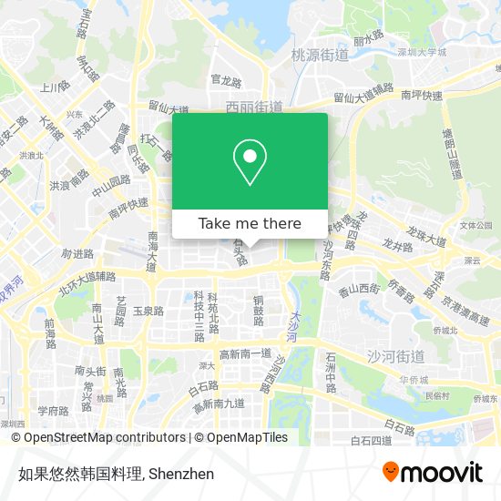 如果悠然韩国料理 map