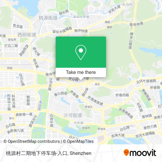 桃源村二期地下停车场-入口 map