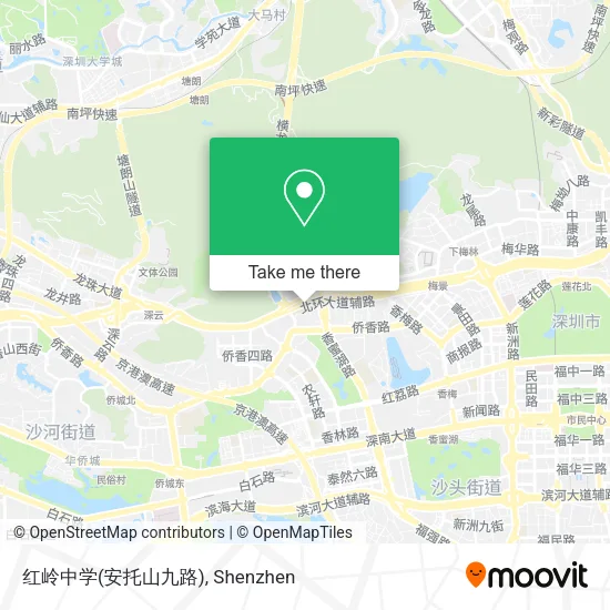 红岭中学(安托山九路) map