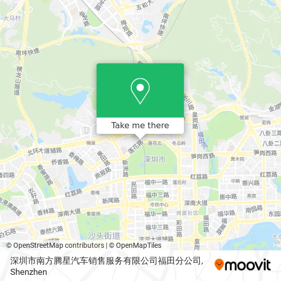 深圳市南方腾星汽车销售服务有限公司福田分公司 map