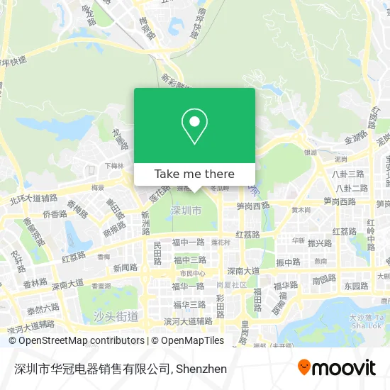 深圳市华冠电器销售有限公司 map