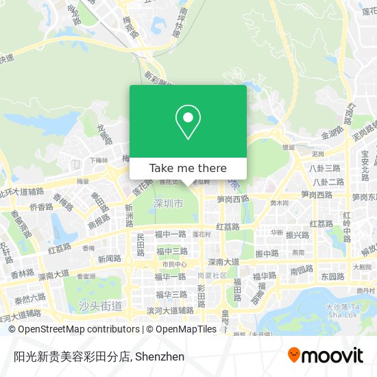 阳光新贵美容彩田分店 map