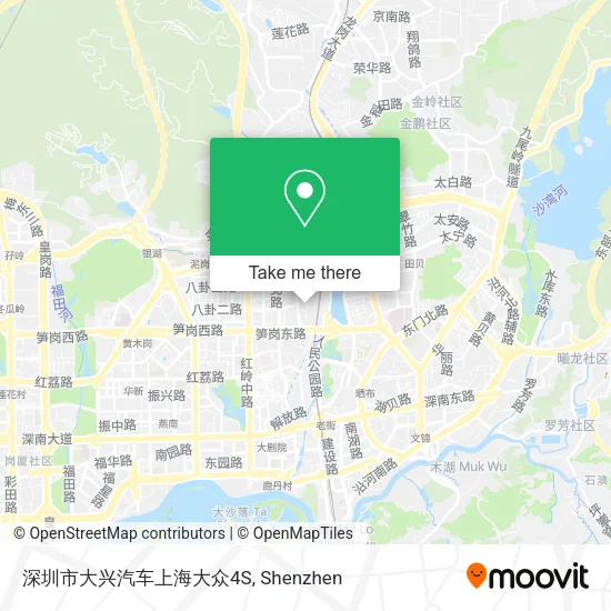 深圳市大兴汽车上海大众4S map