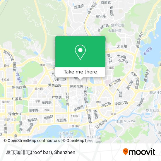 屋顶咖啡吧(roof bar) map
