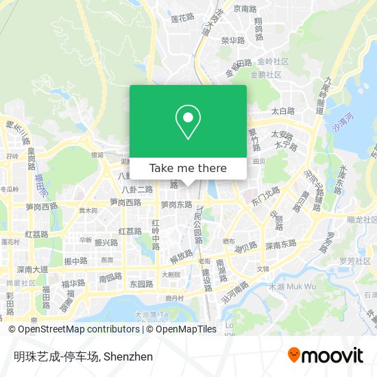 明珠艺成-停车场 map