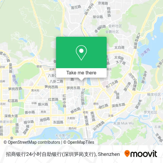 招商银行24小时自助银行(深圳笋岗支行) map