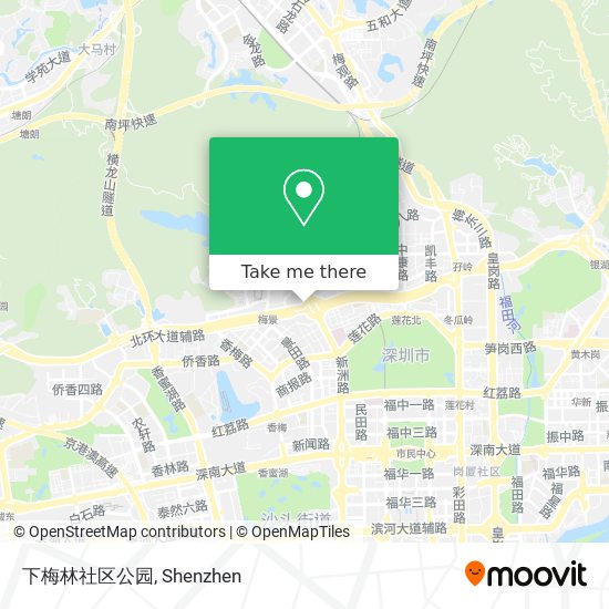 下梅林社区公园 map