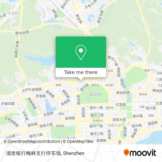浦发银行梅林支行停车场 map