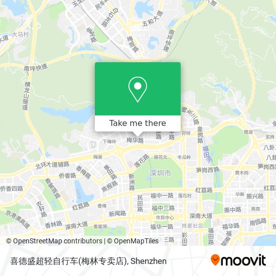 喜德盛超轻自行车(梅林专卖店) map