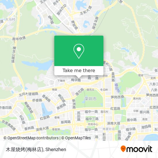 木屋烧烤(梅林店) map