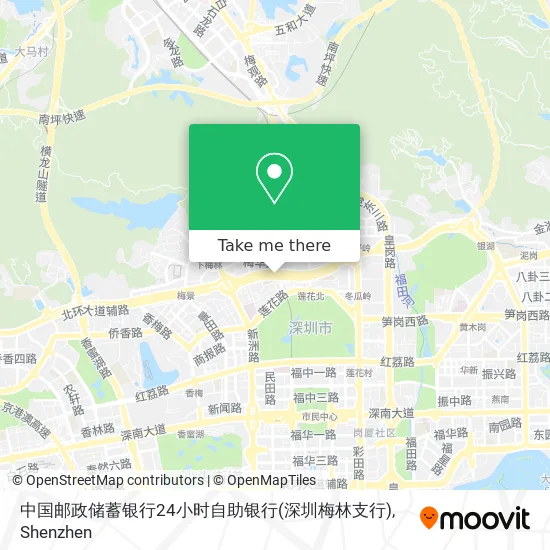 中国邮政储蓄银行24小时自助银行(深圳梅林支行) map