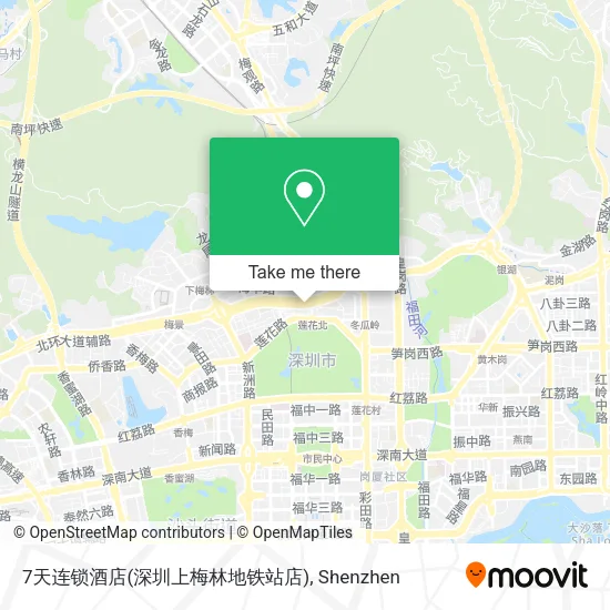 7天连锁酒店(深圳上梅林地铁站店) map