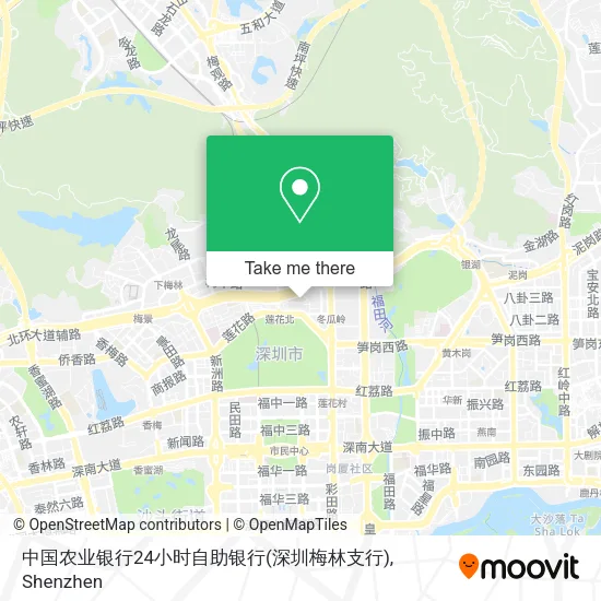 中国农业银行24小时自助银行(深圳梅林支行) map