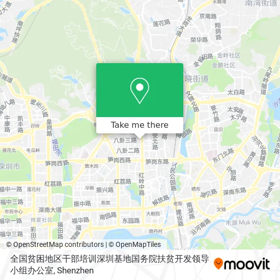 全国贫困地区干部培训深圳基地国务院扶贫开发领导小组办公室 map