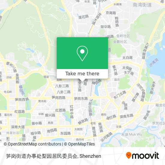 笋岗街道办事处梨园居民委员会 map
