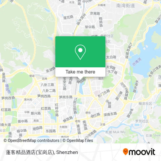 蓬客精品酒店(宝岗店) map