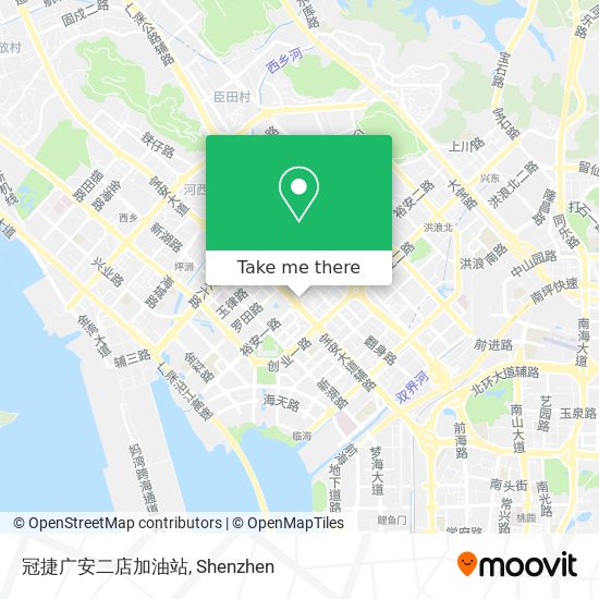 冠捷广安二店加油站 map