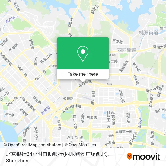 北京银行24小时自助银行(同乐购物广场西北) map