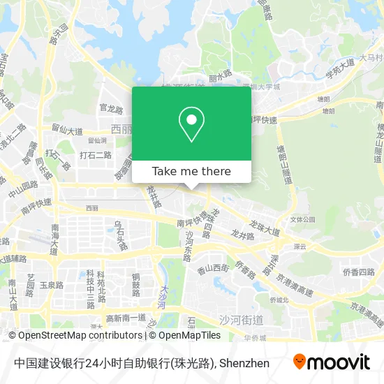 中国建设银行24小时自助银行(珠光路) map