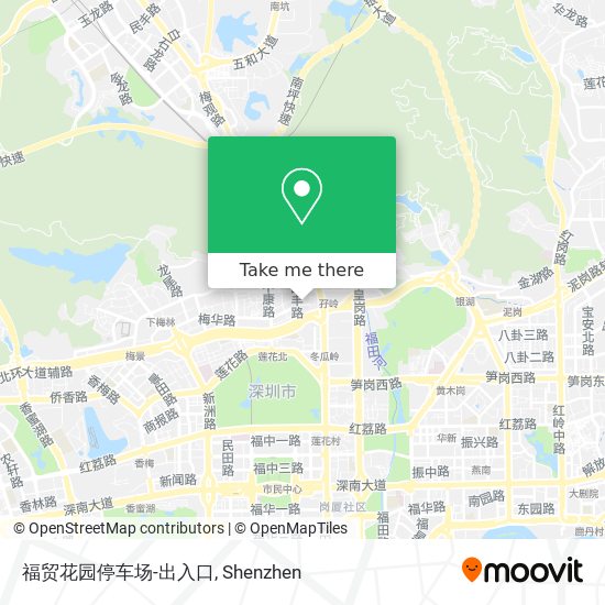 福贸花园停车场-出入口 map