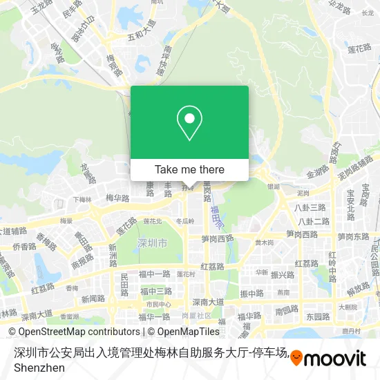 深圳市公安局出入境管理处梅林自助服务大厅-停车场 map