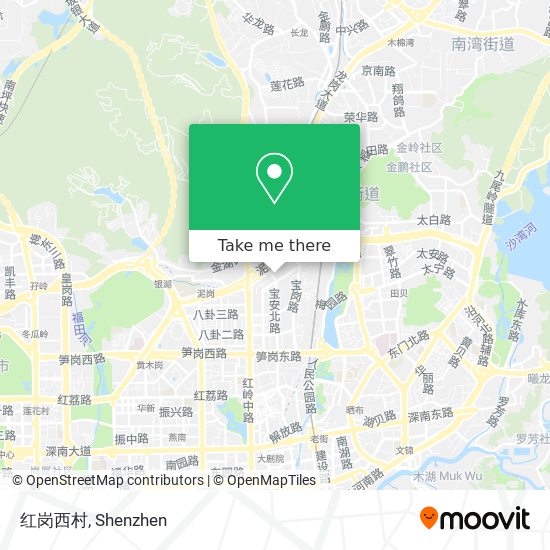 红岗西村 map