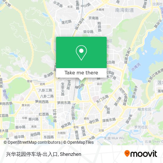 兴华花园停车场-出入口 map