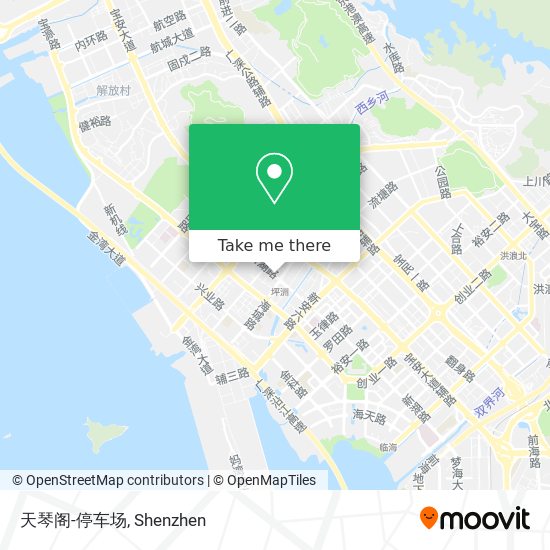 天琴阁-停车场 map