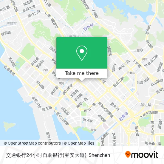 交通银行24小时自助银行(宝安大道) map