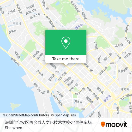 深圳市宝安区西乡成人文化技术学校-地面停车场 map