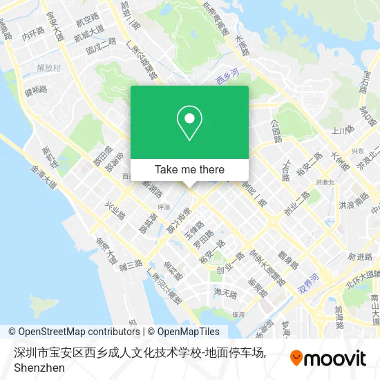 深圳市宝安区西乡成人文化技术学校-地面停车场 map