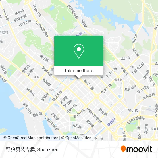 野狼男装专卖 map