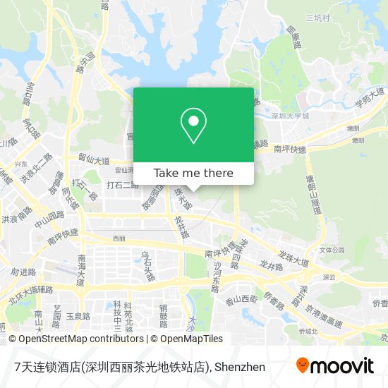 7天连锁酒店(深圳西丽茶光地铁站店) map