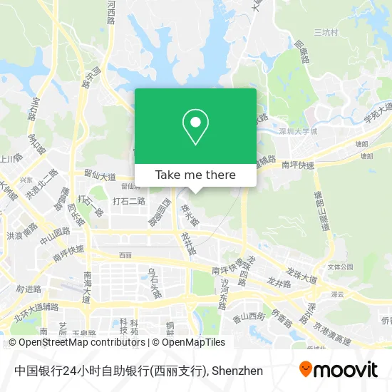 中国银行24小时自助银行(西丽支行) map