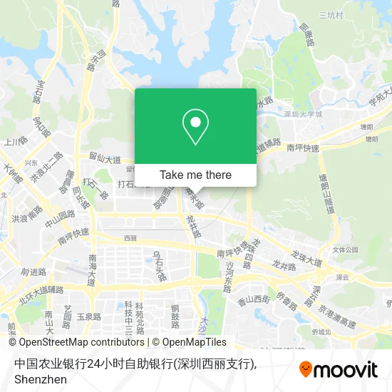 中国农业银行24小时自助银行(深圳西丽支行) map