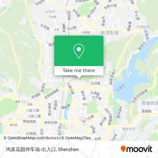 鸿基花园停车场-出入口 map