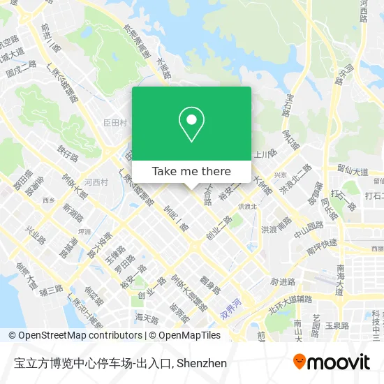 宝立方博览中心停车场-出入口 map