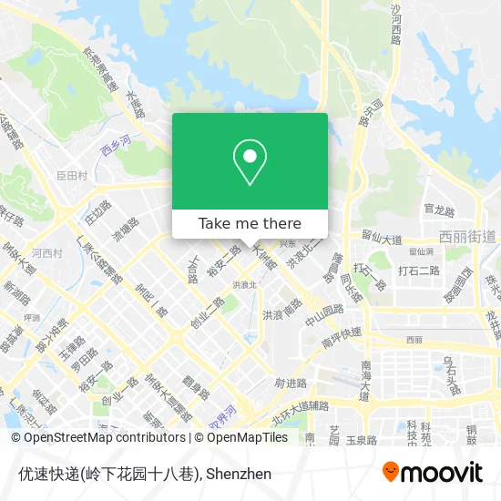 优速快递(岭下花园十八巷) map